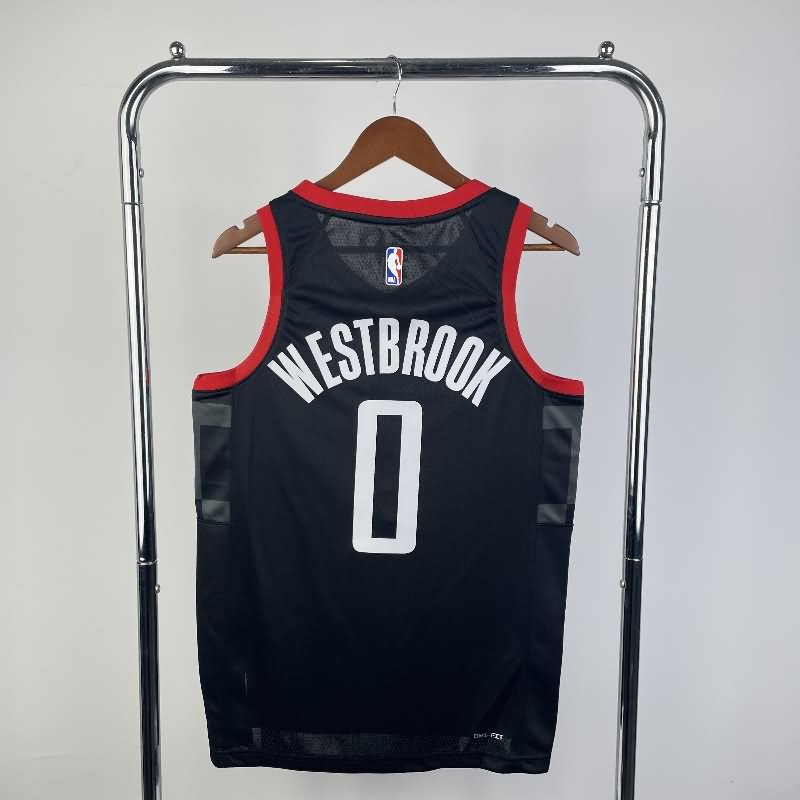 Houston Rockets 23/24 Black AJ Basketball Jersey (Hot Press)