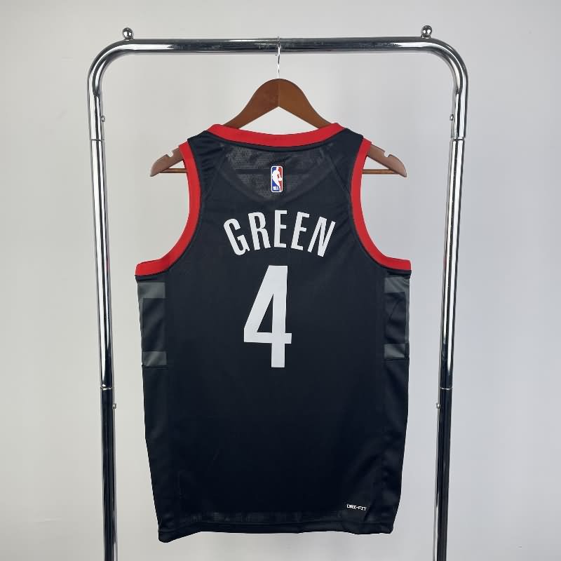 Houston Rockets 23/24 Black AJ Basketball Jersey (Hot Press)