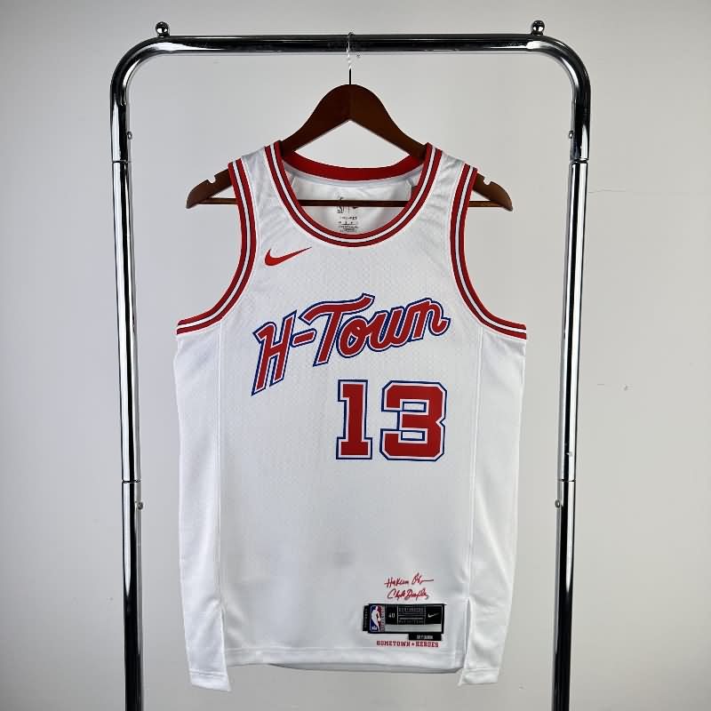 Houston Rockets 23/24 White City Basketball Jersey (Hot Press)