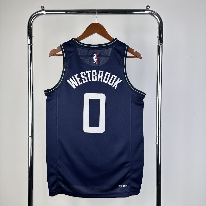 Los Angeles Clippers 23/24 Dark Blue City Basketball Jersey (Hot Press)