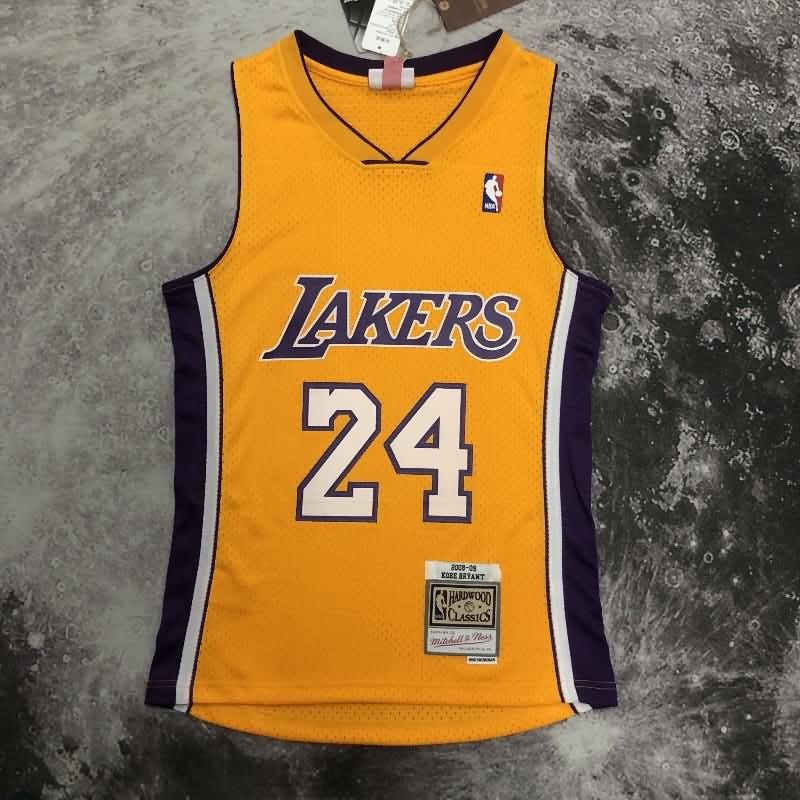 Los Angeles Lakers 2008/09 Yellow Classics Basketball Jersey (Hot Press)