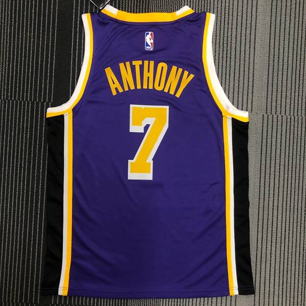 Los Angeles Lakers 20/21 Purple AJ Basketball Jersey (Hot Press)