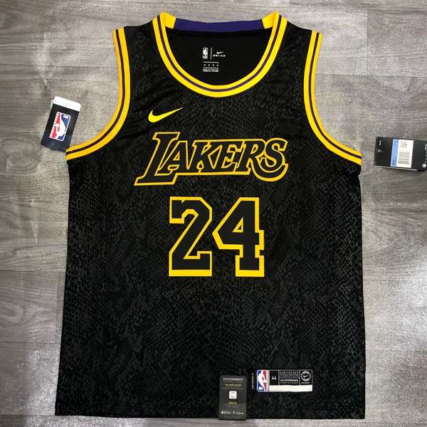 Los Angeles Lakers 2020 Black City Basketball Jersey (Hot Press)