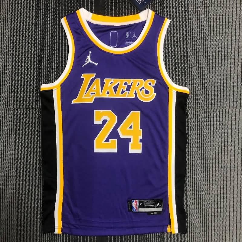 Los Angeles Lakers 21/22 Purple AJ Basketball Jersey (Hot Press)