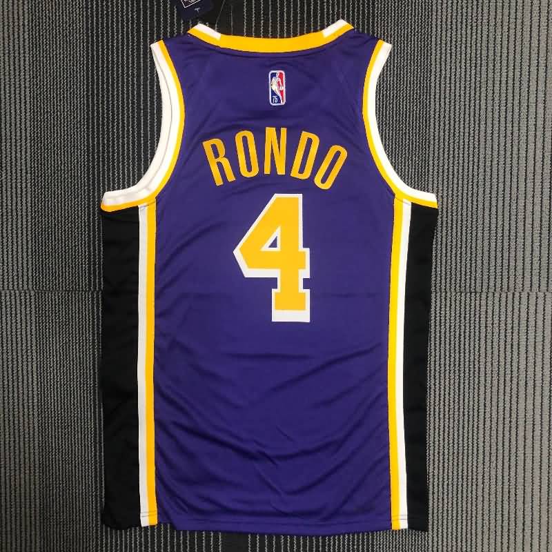 Los Angeles Lakers 21/22 Purple AJ Basketball Jersey (Hot Press)