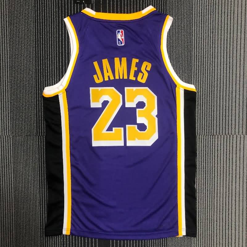 Los Angeles Lakers 21/22 Purple AJ Basketball Jersey (Hot Press)