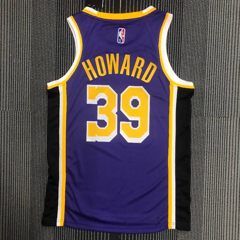 Los Angeles Lakers 21/22 Purple AJ Basketball Jersey (Hot Press)