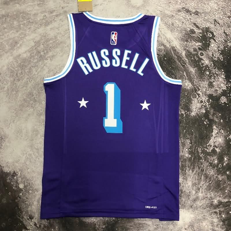 Los Angeles Lakers 21/22 Purple City Basketball Jersey (Hot Press)