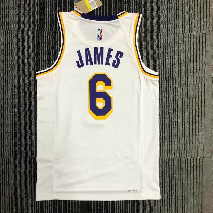 Los Angeles Lakers 21/22 White Basketball Jersey (Hot Press)