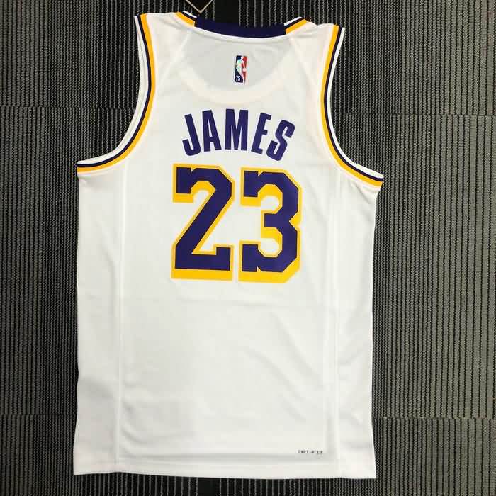 Los Angeles Lakers 21/22 White Basketball Jersey (Hot Press)