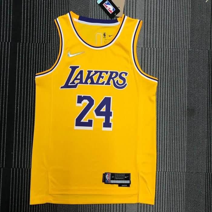 Los Angeles Lakers 21/22 Yellow Basketball Jersey (Hot Press)