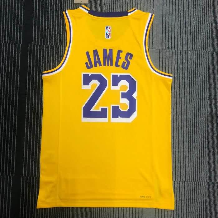 Los Angeles Lakers 21/22 Yellow Basketball Jersey (Hot Press)