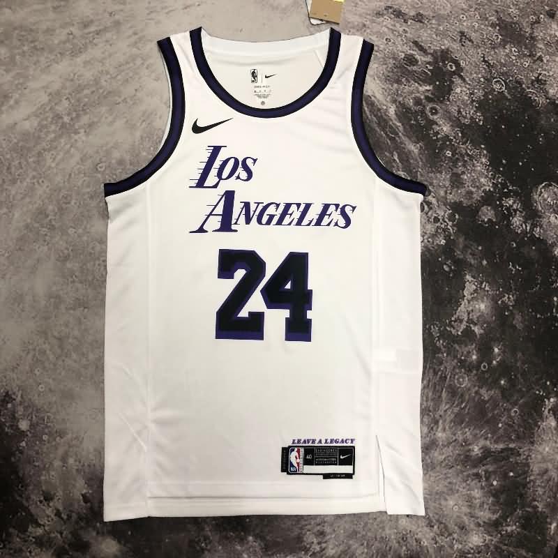 Los Angeles Lakers 22/23 White City Basketball Jersey (Hot Press)