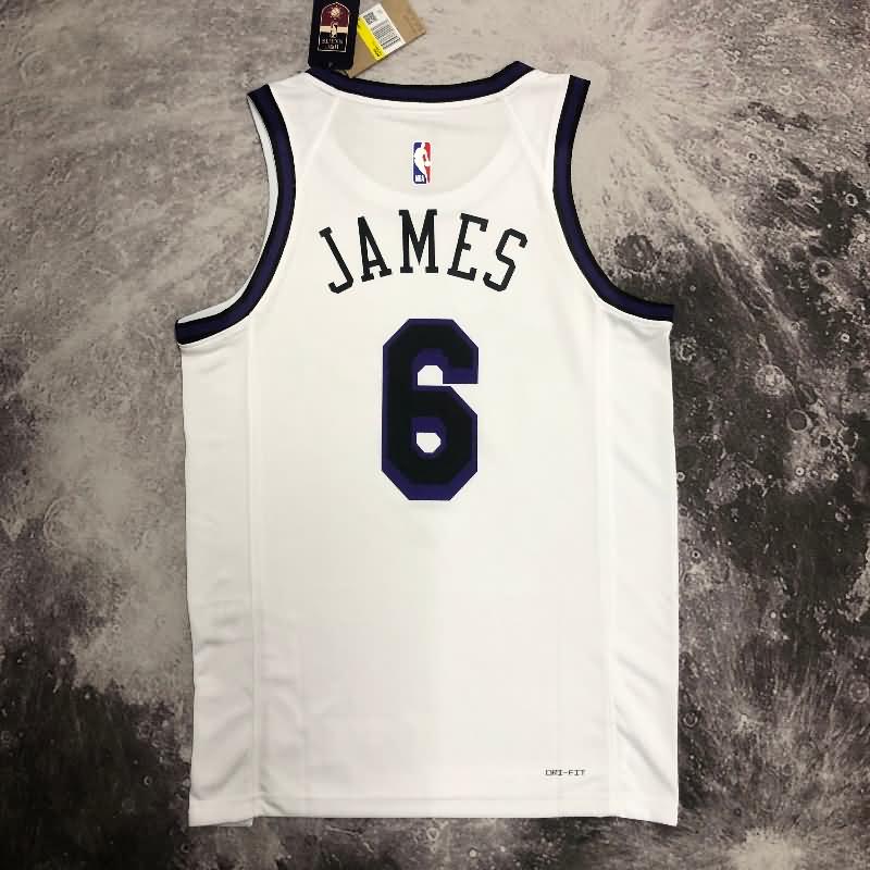 Los Angeles Lakers 22/23 White City Basketball Jersey (Hot Press)