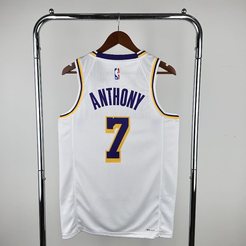 Los Angeles Lakers 22/23 White Basketball Jersey (Hot Press)