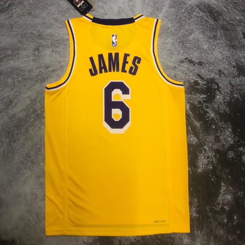 Los Angeles Lakers 22/23 Yellow Basketball Jersey (Hot Press)