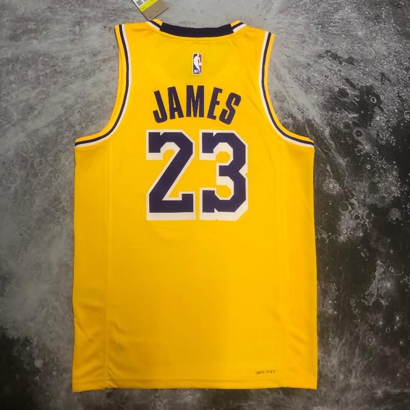 Los Angeles Lakers 22/23 Yellow Basketball Jersey (Hot Press)
