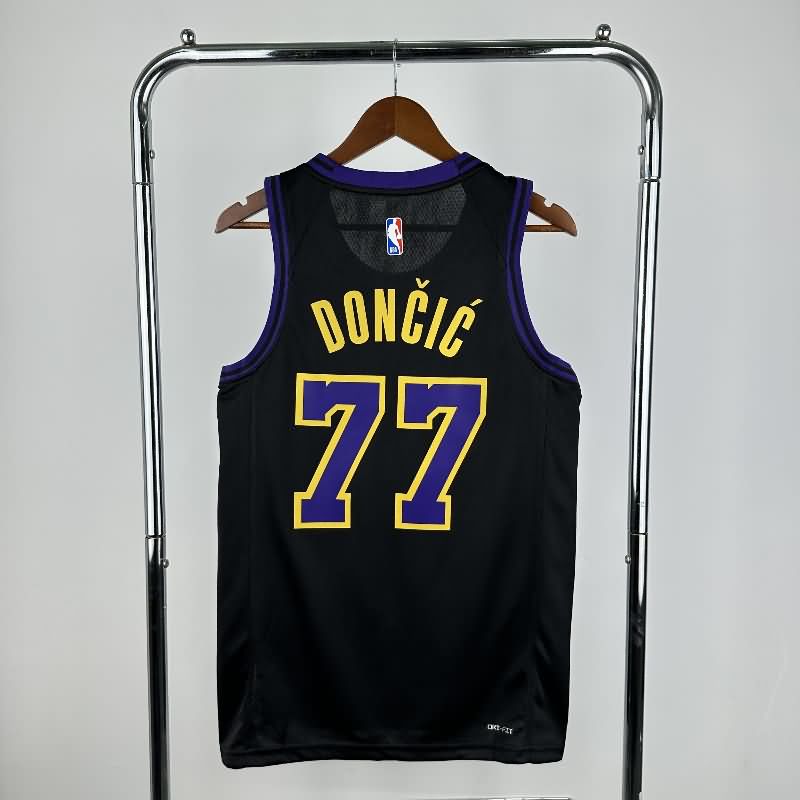 Los Angeles Lakers 23/24 Black City Basketball Jersey (Hot Press)