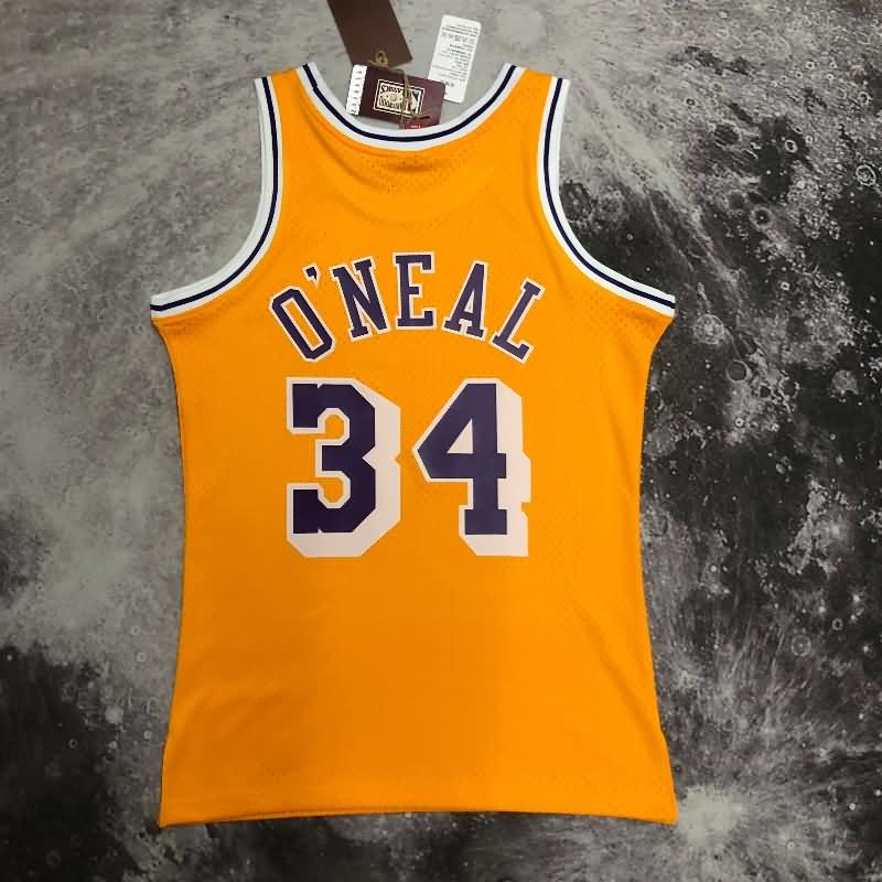 Los Angeles Lakers 1996/97 Yellow Classics Basketball Jersey (Hot Press)