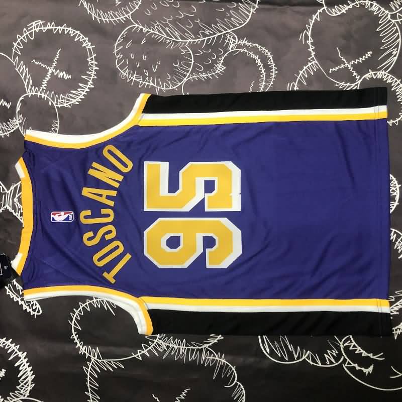 Los Angeles Lakers Purple Basketball Jersey 02 (Hot Press)