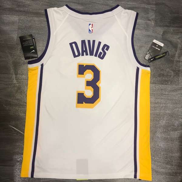 Los Angeles Lakers White Basketball Jersey (Hot Press)