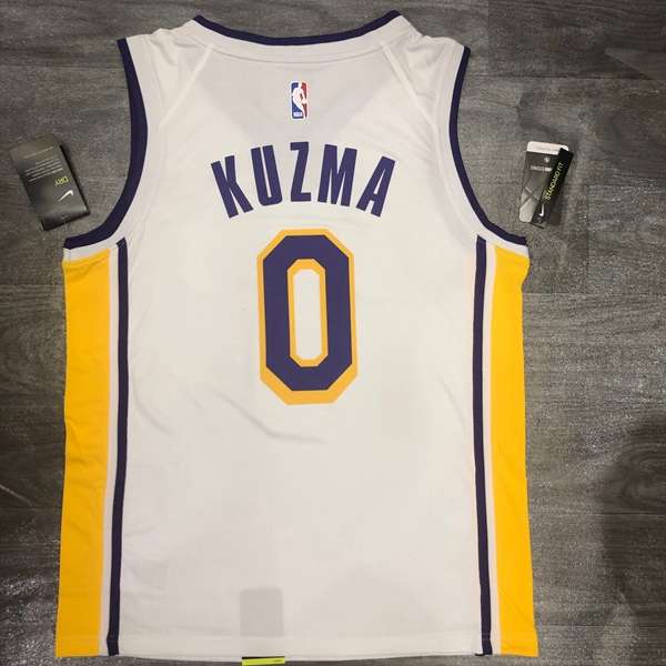 Los Angeles Lakers White Basketball Jersey (Hot Press)