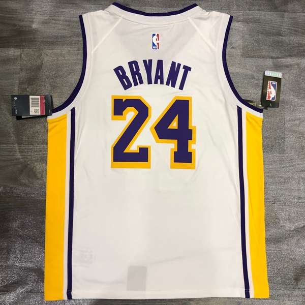 Los Angeles Lakers White Basketball Jersey (Hot Press)