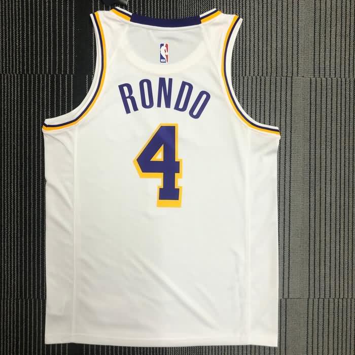 Los Angeles Lakers White Basketball Jersey 02 (Hot Press)