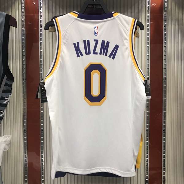 Los Angeles Lakers White Basketball Jersey 02 (Hot Press)