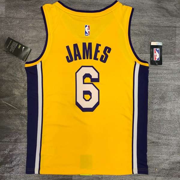 Los Angeles Lakers Yellow Basketball Jersey (Hot Press)