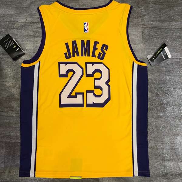 Los Angeles Lakers Yellow Basketball Jersey (Hot Press)