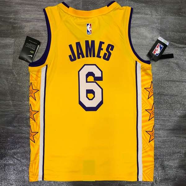 Los Angeles Lakers Yellow Basketball Jersey 02 (Hot Press)