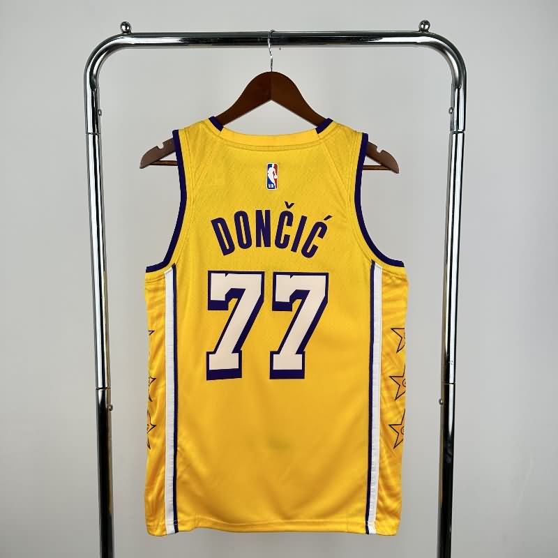 Los Angeles Lakers Yellow Basketball Jersey 02 (Hot Press)