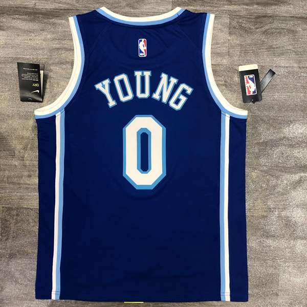 Los Angeles Lakers Blue Classics Basketball Jersey (Hot Press)