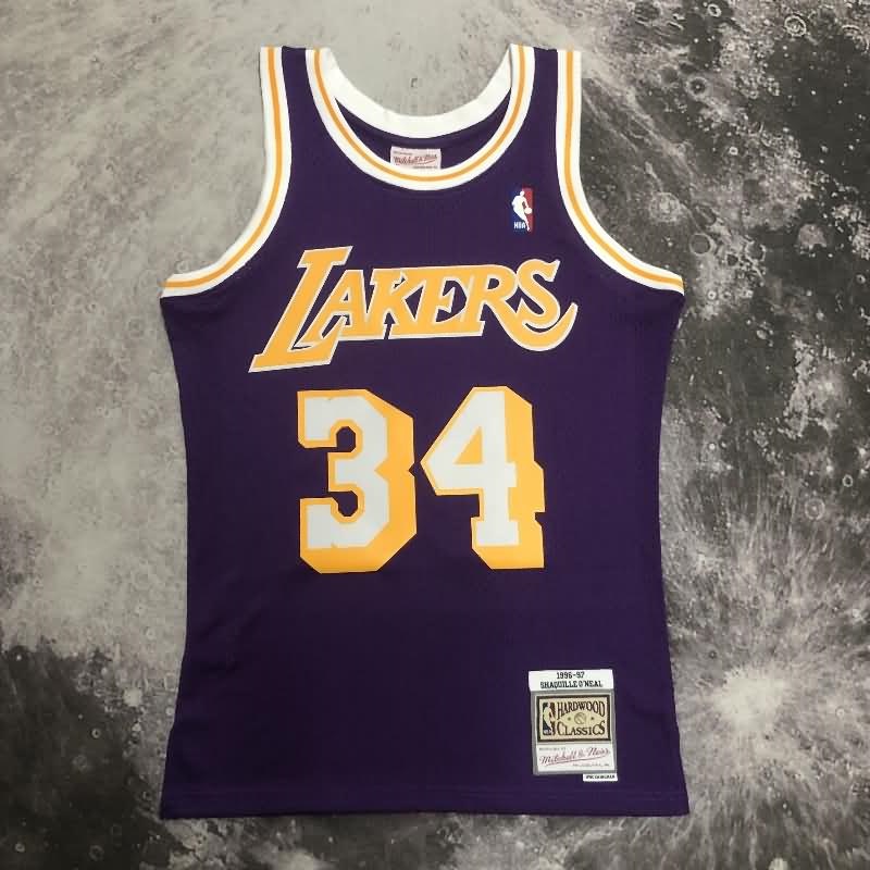 Los Angeles Lakers Purple Classics Basketball Jersey 02 (Hot Press)