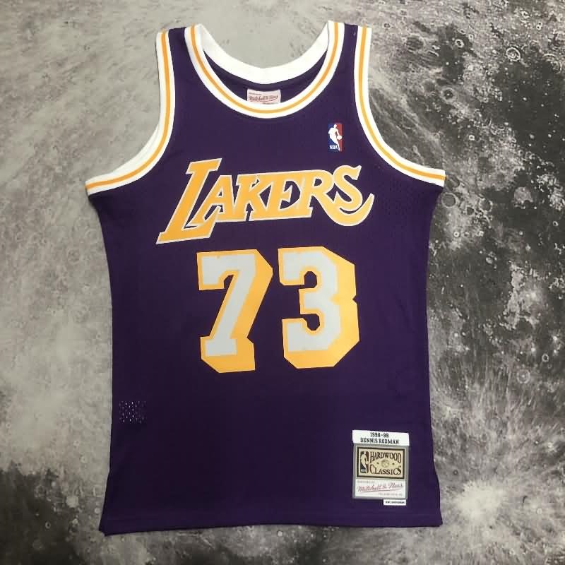 Los Angeles Lakers Purple Classics Basketball Jersey 02 (Hot Press)