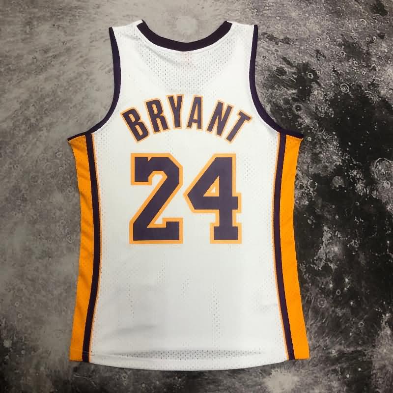 Los Angeles Lakers White Classics Basketball Jersey 03 (Hot Press)