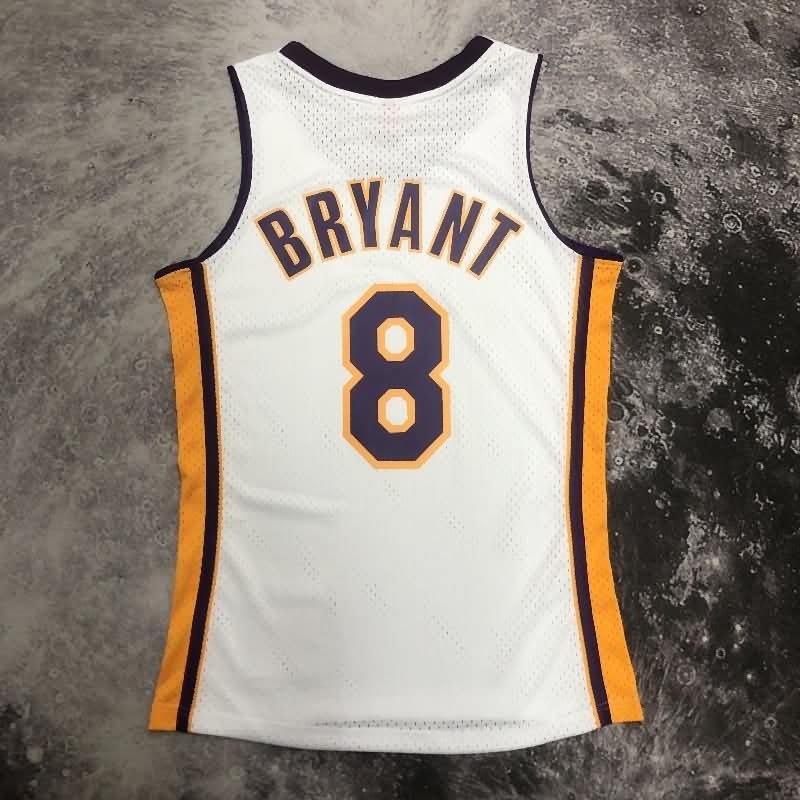 Los Angeles Lakers White Classics Basketball Jersey 03 (Hot Press)