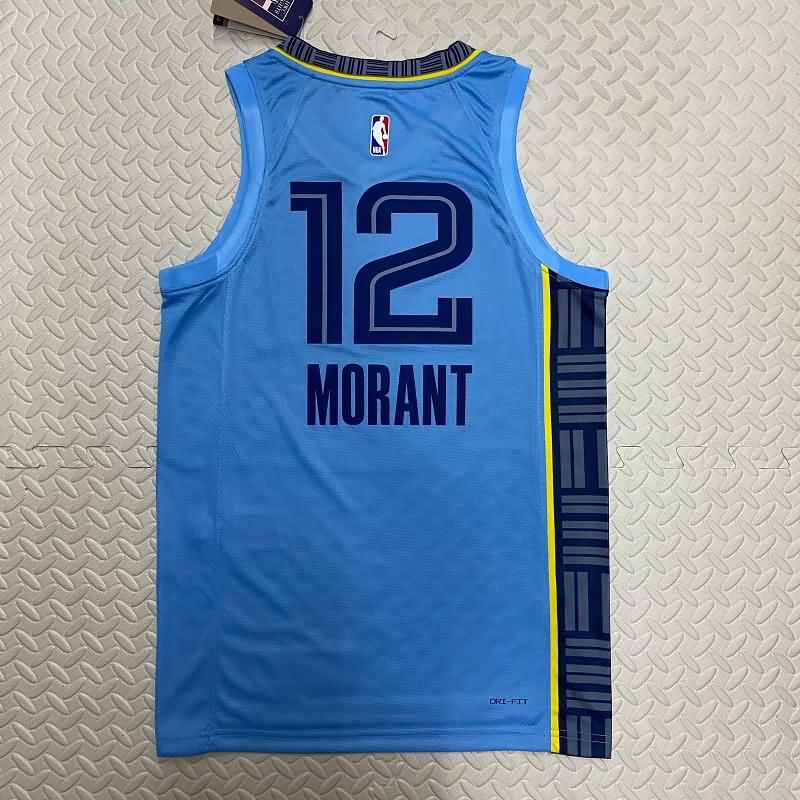 Memphis Grizzlies 22/23 Blue AJ Basketball Jersey (Hot Press)