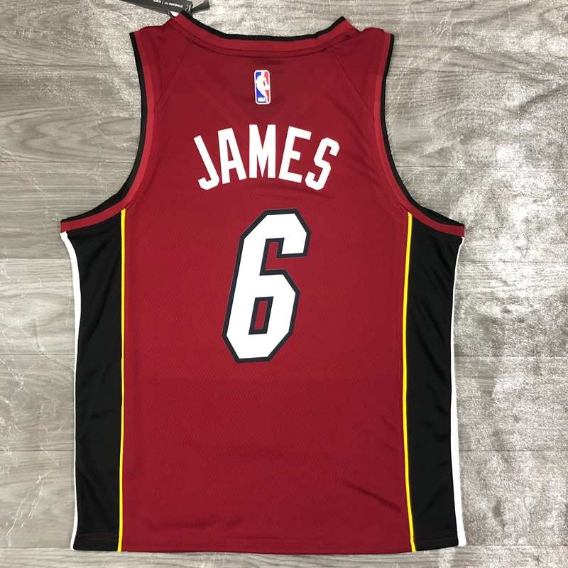 Miami Heat 20/21 Red AJ Basketball Jersey (Hot Press)