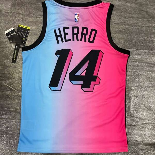 Miami Heat 20/21 Pink Blue City Basketball Jersey (Hot Press)