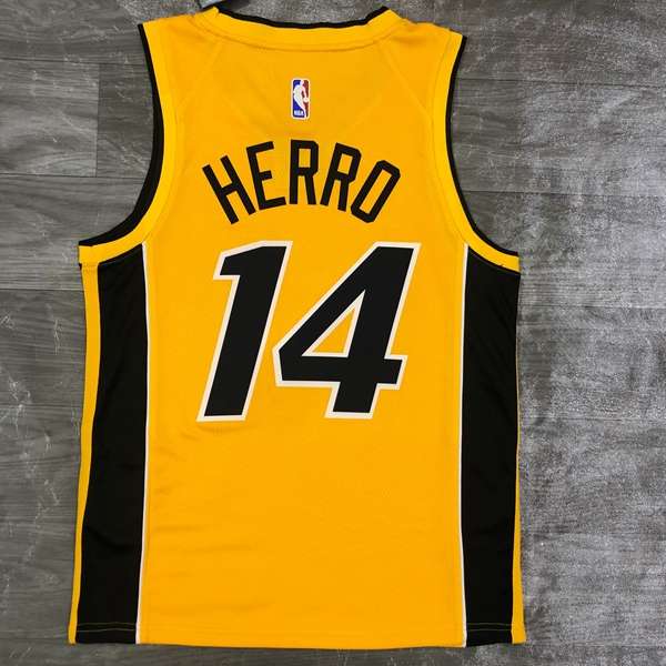 Miami Heat 20/21 Yellow Basketball Jersey (Hot Press)