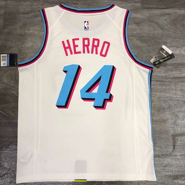 Miami Heat 2020 White City Basketball Jersey (Hot Press)