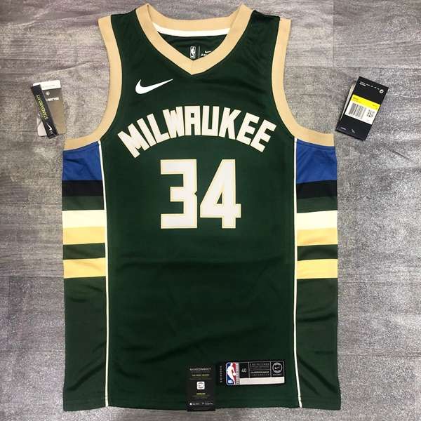 Milwaukee Bucks 2020 Green Basketball Jersey (Hot Press)