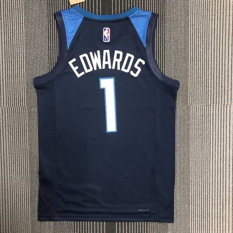 Minnesota Timberwolves 21/22 Dark Blue Basketball Jersey (Hot Press)