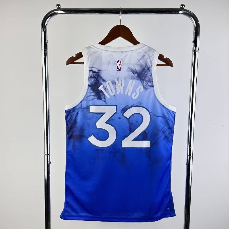 Minnesota Timberwolves 23/24 Blue City Basketball Jersey (Hot Press)