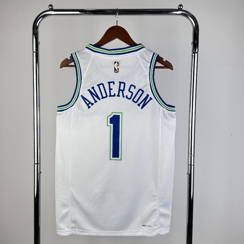 Minnesota Timberwolves 23/24 White Classics Basketball Jersey (Hot Press)