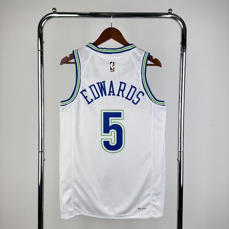 Minnesota Timberwolves 23/24 White Classics Basketball Jersey (Hot Press)