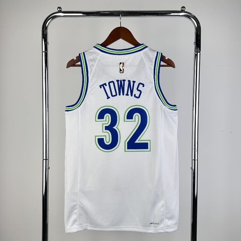 Minnesota Timberwolves 23/24 White Classics Basketball Jersey (Hot Press)