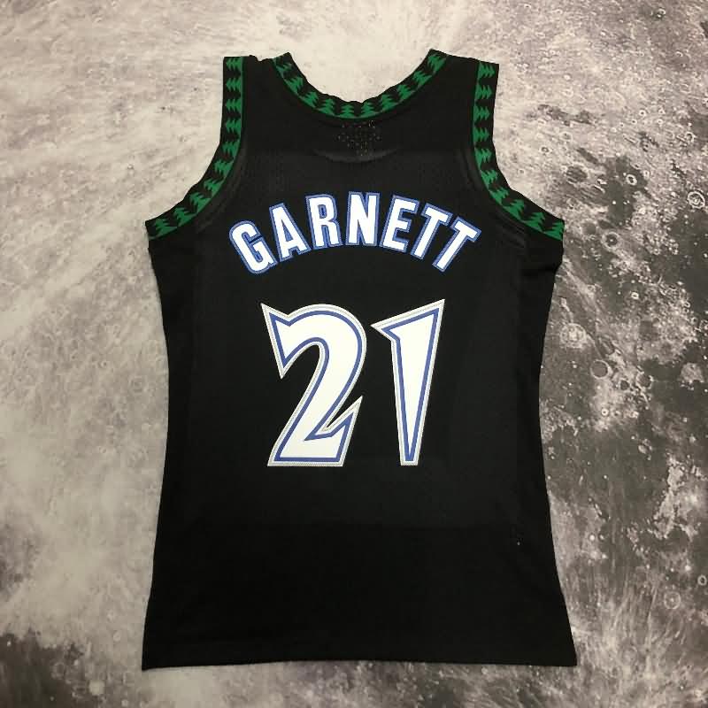 Minnesota Timberwolves 1997/98 Black Classics Basketball Jersey (Hot Press)